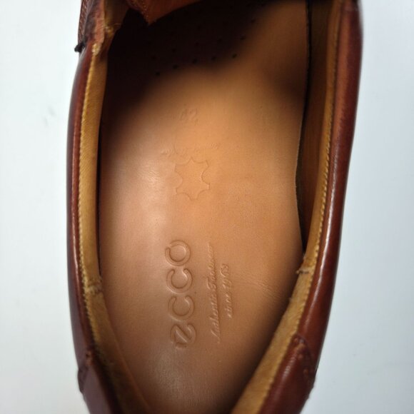 Ecco Brown Leather Oxfords - Picture 3 of 10